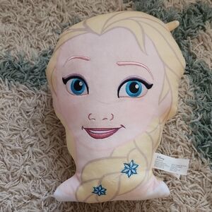 Disney Frozen Elsa Character Pillow - Blonde and Blue Like New